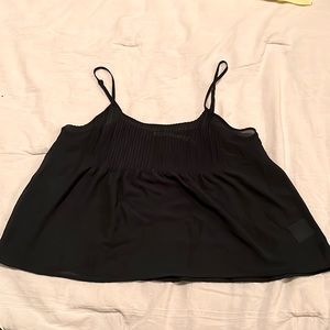 Pleated front emerald green top